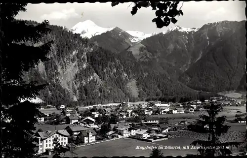 Ak Mayrhofen im Zillertal Tirol, Ahornspitze, Gesamtansicht