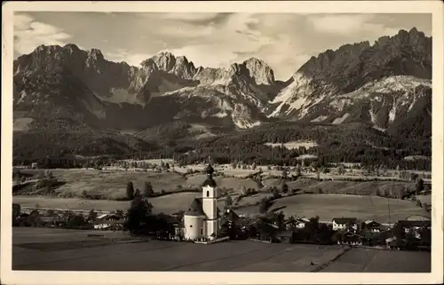 Ak Going am Wilden Kaiser in Tirol, Panoramablick