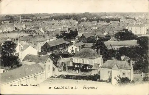 Ak Candé Maine et Loire, Vue generale