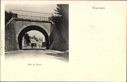 Ak Tournan Seine et Marne, Rue de Paris