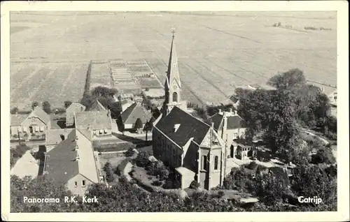 Ak Catrijp Nordholland Niederlande, Panorama R. K. Kerk