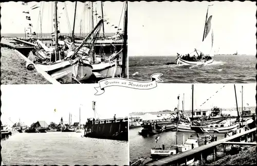 Ak Hindeloopen Hylpen Hindeloope Friesland Niederlande, Hafenpartie