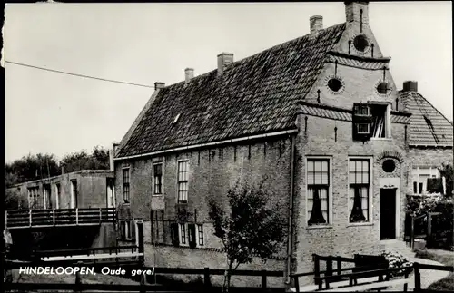 Ak Hindeloopen Hylpen Hindeloope Friesland Niederlande, Oude gevel