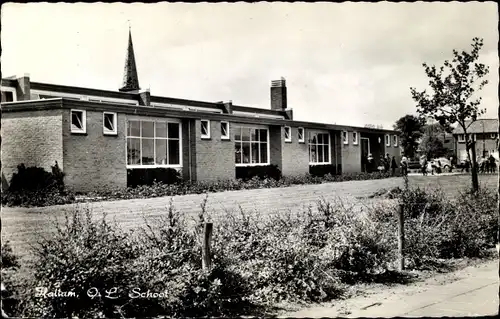 Ak Hallum Friesland Niederlande, O. L. School