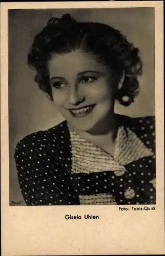 Ak Schauspielerin Gisela Uhlen, Portrait, Ross