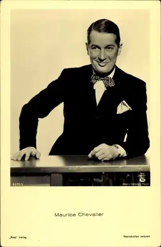 Ak Schauspieler Maurice Chevalier, Portrait, Ross