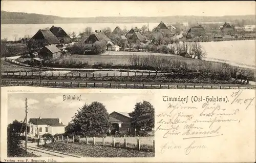 Ak Timmdorf Malente in Ostholstein, Panorama, Bahnhof