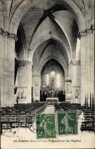 Ak Blaison Maine-et-Loire, Interieur de l'Eglise