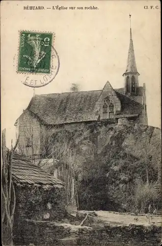 Ak Béhuard Maine-et-Loire, L'Eglise sur son rochhe