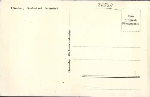 Ak Lütetsburg Ostfriesland, Gesamtansicht, Fliegeraufnahme