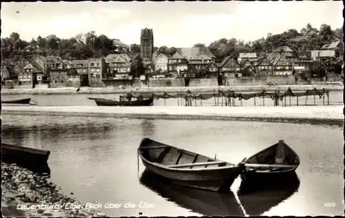 Ak Lauenburg an der Elbe, Blick über die Elbe