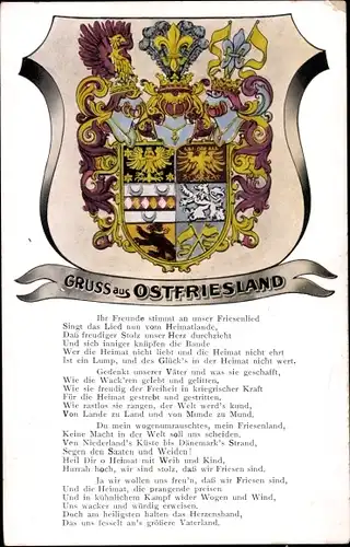 Wappen Lied Ak Ostfriesland, Friesenlied