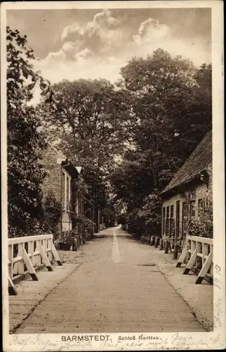 Ak Barmstedt im Kreis Pinneberg, Blick von der Brücke auf Schloß Rantzau