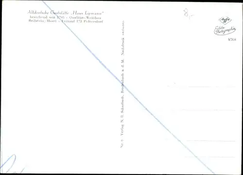 Ak Beilstein an der Mosel, Altdeutsche Gaststätte Haus Lipmann
