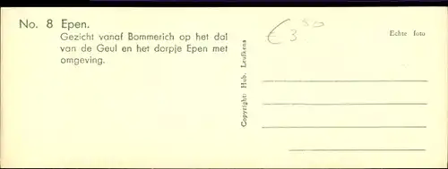 Ak Epen Limburg Niederlande, Gezicht vanaf Bommerich op het dal van de Geul