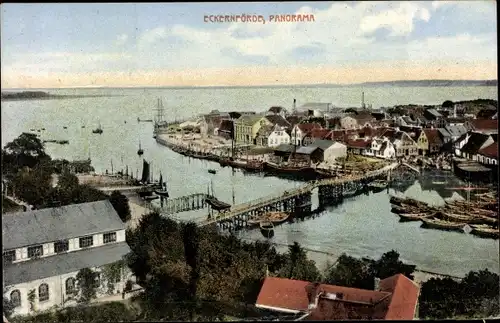 Ak Ostseebad Eckernförde, Panorama