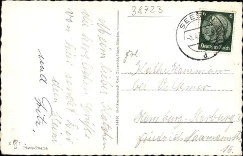 Ak Seesen am Harz, Erholungsheim Grüner Jäger, Straßenpartie, Villen