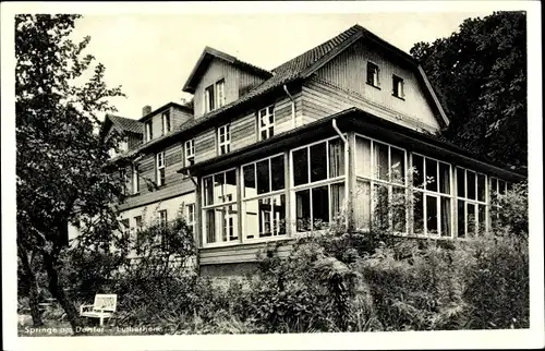 Ak Springe am Deister, Partie am Lutherheim, Wintergarten