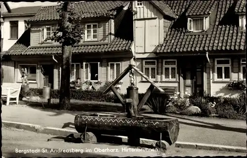 Ak Sankt Andreasberg Braunlage im Oberharz, Hirtenbrunnen