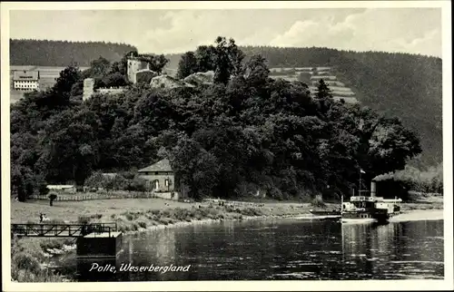 Ak Polle an der Weser, Hotel Zur Burg