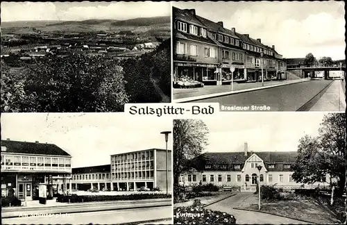 Ak Bad Salzgitter in Niedersachsen, Breslauer Straße, Schützenplatz, Kurhaus, Gesamtansicht