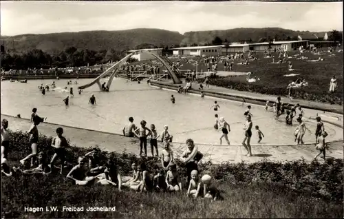 Ak Hagen in Westfalen, Freibad Ischeland