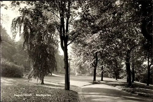 Ak Hagen in Westfalen, Stadtgarten