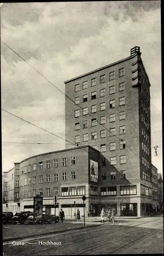 Ak Gera in Thüringen, Hochhaus