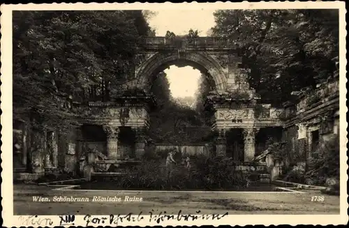 Ak Wien 13 Hietzing Österreich, Schönbrunn, Römische Ruine