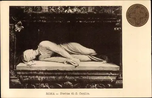 Ak Roma Rom Lazio, Statua di S Cecilia, Année Sainte 1900