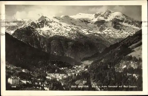 Ak Bad Gastein Badgastein in Salzburg, Blick von Kafe Gamskar