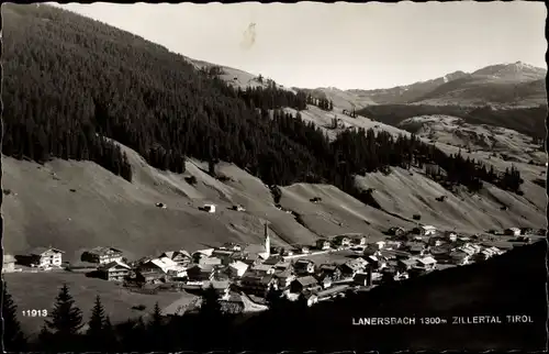 Ak Lanersbach Tux im Zillertal in Tirol, Talblick mit Ortspanorama