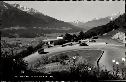 Ak Zirl in Tirol, Rasthaus am Zirlerberg, Panorama, Serpentinenstraße, VW T1