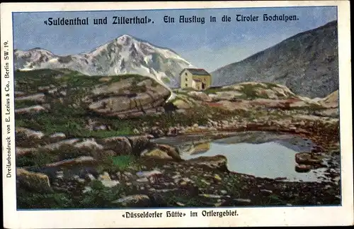 Ak Ortler Ortles Südtirol, Düsseldorfer Hütte