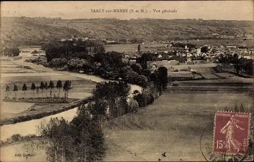 Ak Saacy sur Marne Seine et Marne, Vue generale