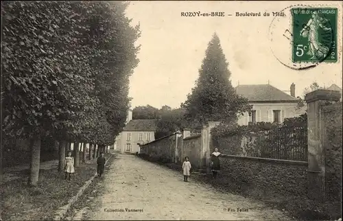 Ak Rozoy en Brie Seine et Marne, Boulevard du Midi