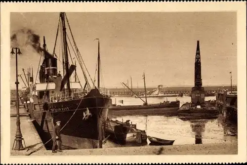 Ak Harlingen Friesland Niederlande, Haven, Dampfschiff