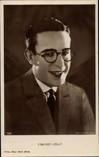 Ak Schauspieler Harold Lloyd, Ross 719/2