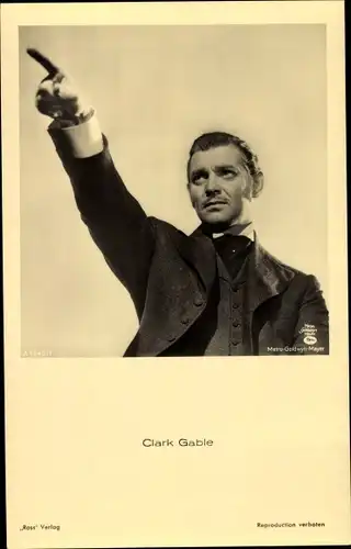 Ak Schauspieler Clark Gable, Portrait, Ross Verlag A 1245/1