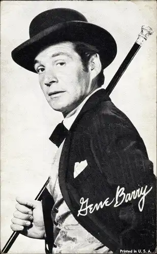 Ak Schauspieler Gene Barry, Portrait