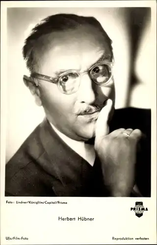 Ak Schauspieler Herbert Hübner, Portrait