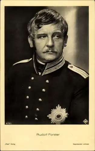 Ak Schauspieler Rudolf Forster, Portrait, Ross Verlag Nr. 6172/1