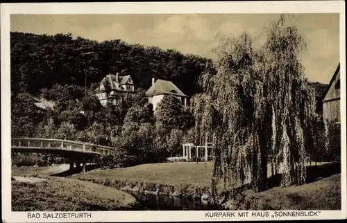 Ak Bad Salzdetfurth in Niedersachsen, Kurpark mit Haus Sonnenblick