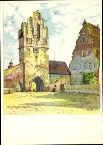 Künstler Ak Bucher R., Dinkelsbühl, Nördlinger Tor