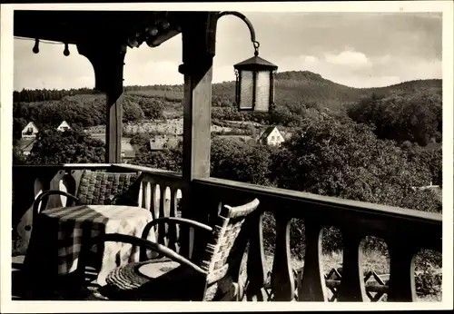 Ak Lübbecke in Westfalen, Terrassencafe, Blick auf den Reineberg