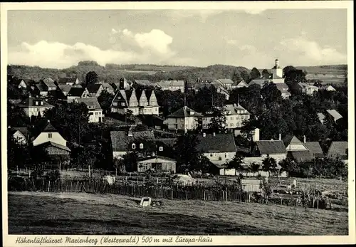 Ak Bad Marienberg im Westerwald, Panorama mit Europahaus