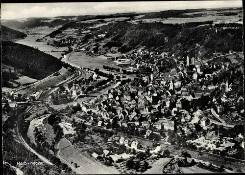 Ak Horb am Neckar, Fliegeraufnahme, Panorama