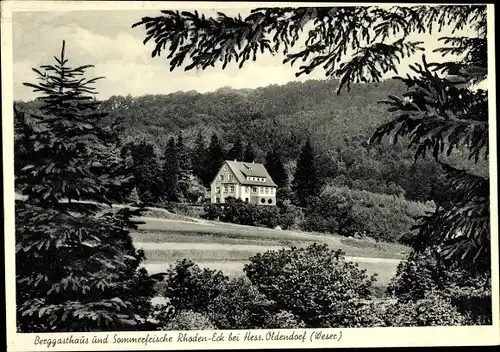 Ak Hessisch Oldendorf an der Weser, Berggasthaus Rohdeneck