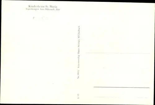 Ak Ingerkingen Schemmerhofen in Württemberg, Kinderheim St. Maria, Außenansicht