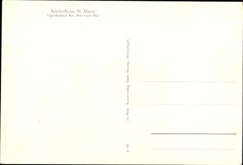 Ak Ingerkingen Schemmerhofen in Württemberg, Kinderheim St. Maria, Garten
